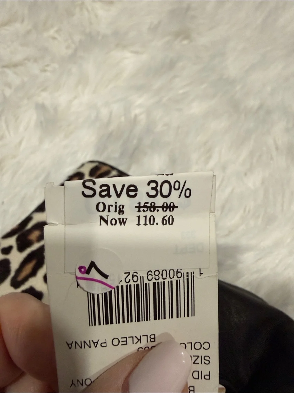 Bloomingdale's Black Leather Gloves with Leopard-Print Back